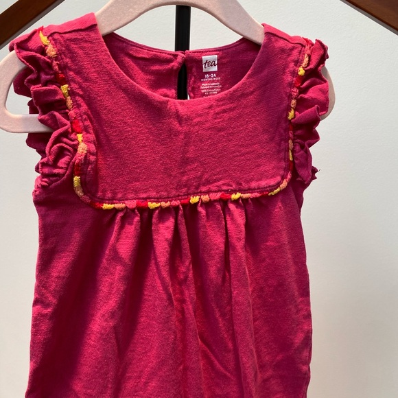 Tea Collection Pink Ruffle Bodysuit - Picture 2 of 15